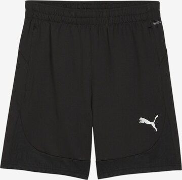 PUMA Regular Workout Pants in Black: front