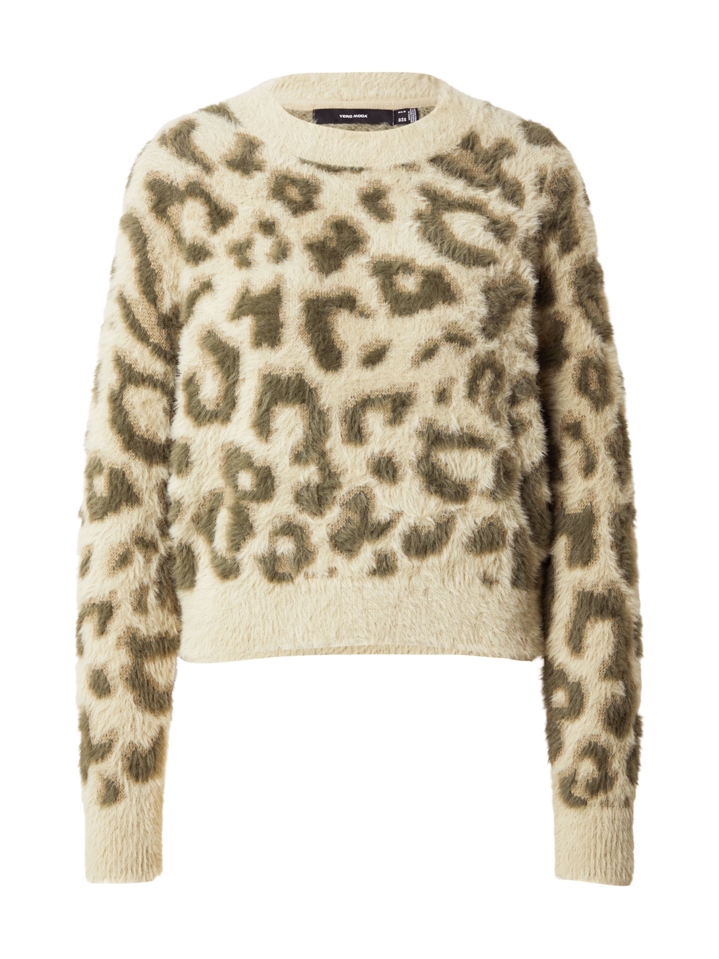VERO MODA Пуловер 'VMJUNGLE' в кафяво: отпред