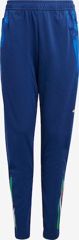 ADIDAS PERFORMANCE Slim fit Workout Pants 'Tiro 24' in Blue: front