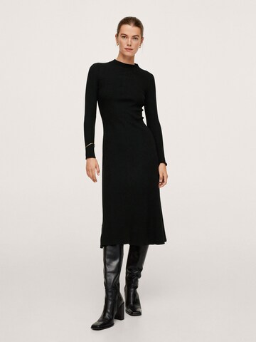 MANGO Knitted dress 'Lenno' in Black