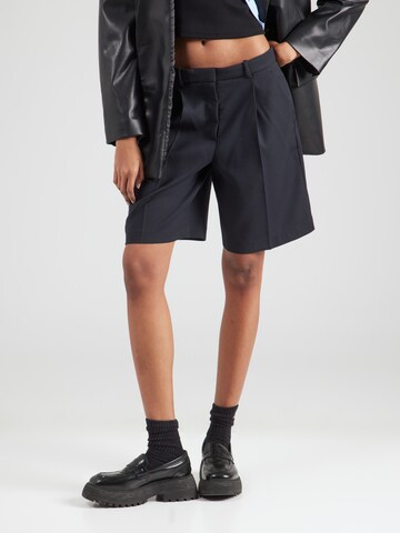Abercrombie & Fitch Loose fit Trousers with creases 'CLASSIC' in Black: front