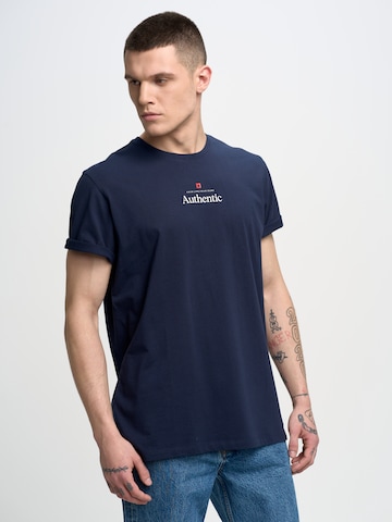 BIG STAR Shirt 'Techmunen' in Blauw: voorkant