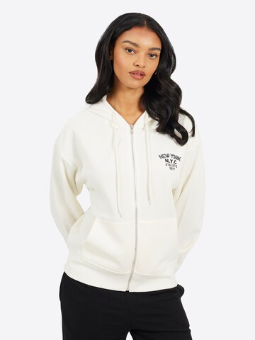 BRAVE SOUL Sweatjacke in Weiß: Vorderseite