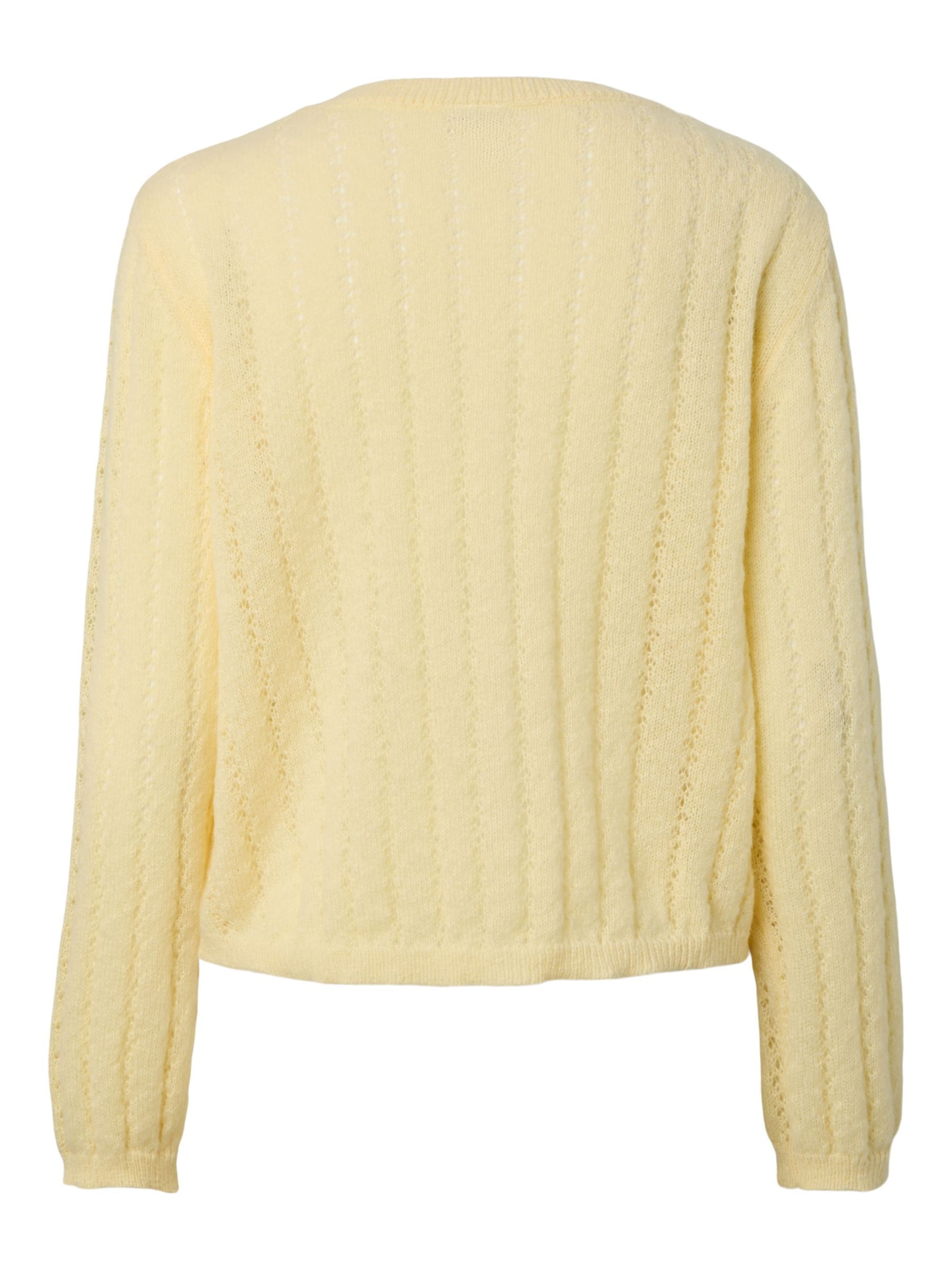 Cardigan 'PCAda' PIECES en jaune