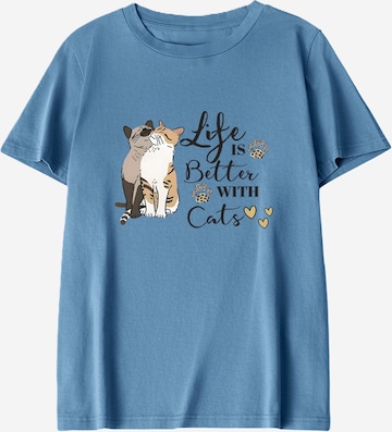 T-shirt GORHEY en bleu : devant