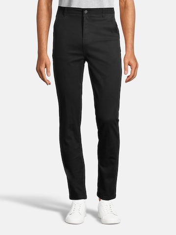 AÉROPOSTALE Slim fit Chino trousers in Black: front
