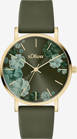 s.Oliver Analog Watch in Green: front