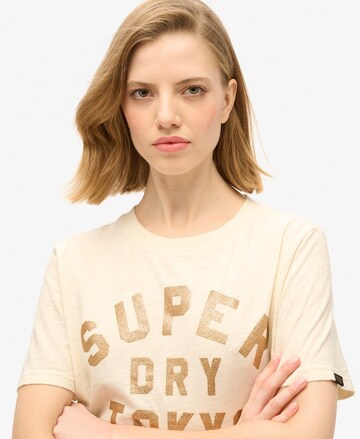 Superdry Μπλουζάκι σε μπεζ