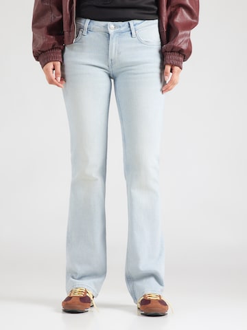 WEEKDAY Alt laienev Teksapüksid 'Luna', värv sinine: eest vaates