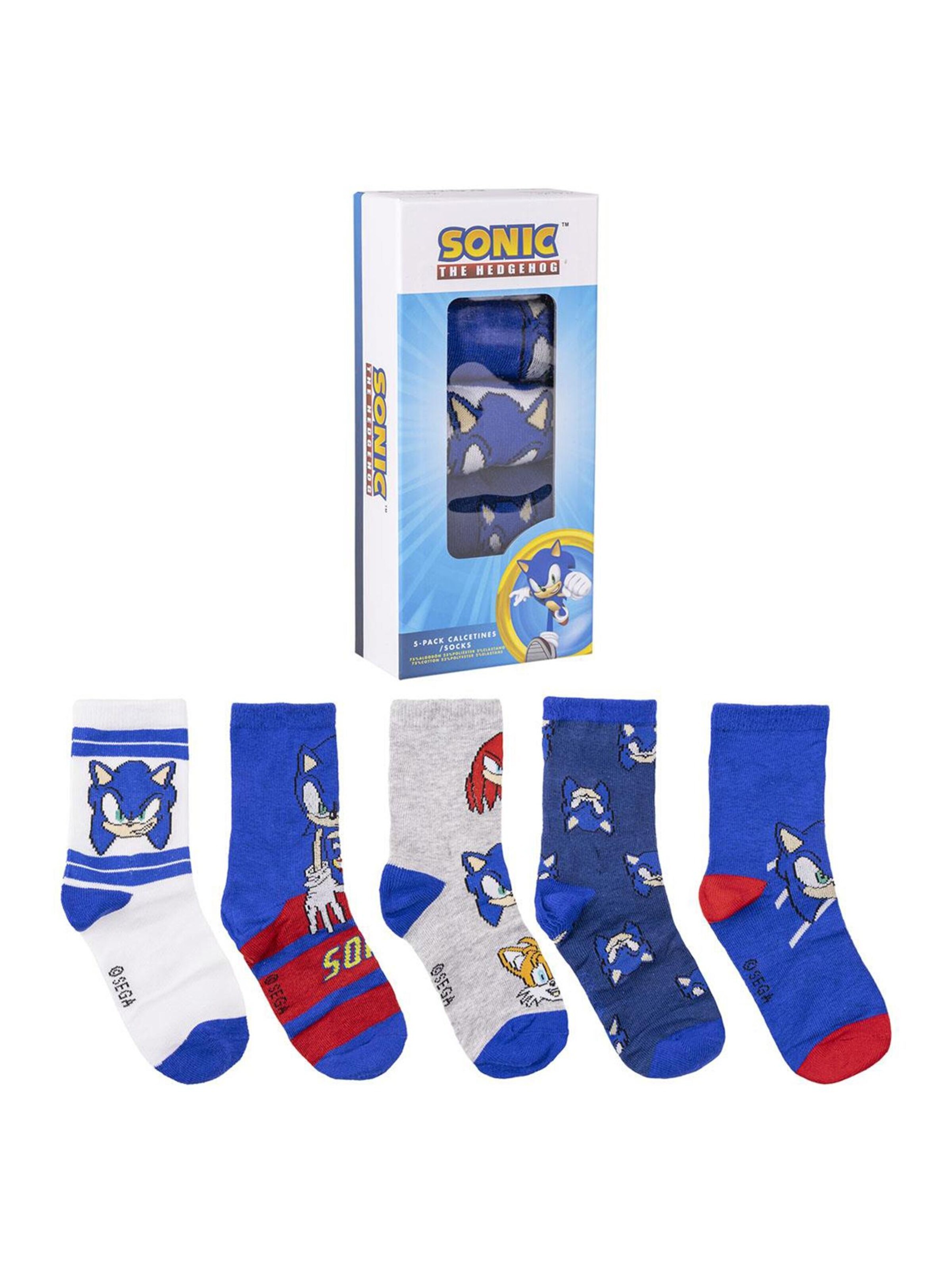 Chaussettes 'Socken Pack 5 Stück Sonic' DISNEY en mélange de couleurs : devant