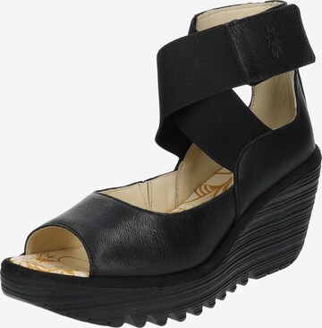 FLY LONDON Sandals in Black: front