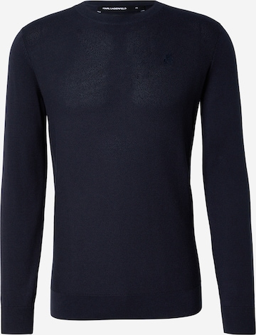 Karl Lagerfeld Sveter - Modrá: predná strana