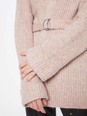 ABOUT YOU Knit Cardigan 'Laura' in Pink