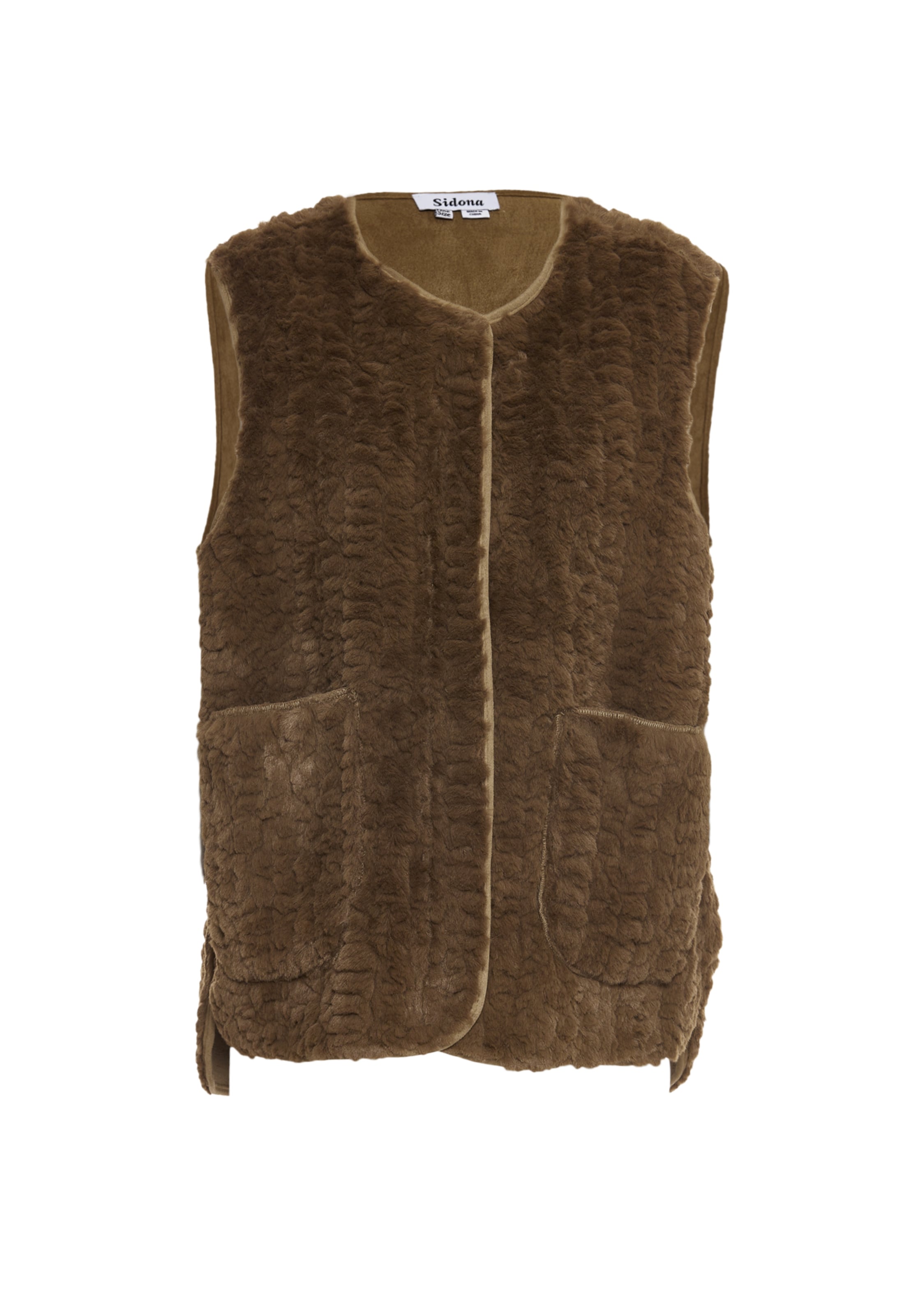 Vestă de la Sidona pe maro: față