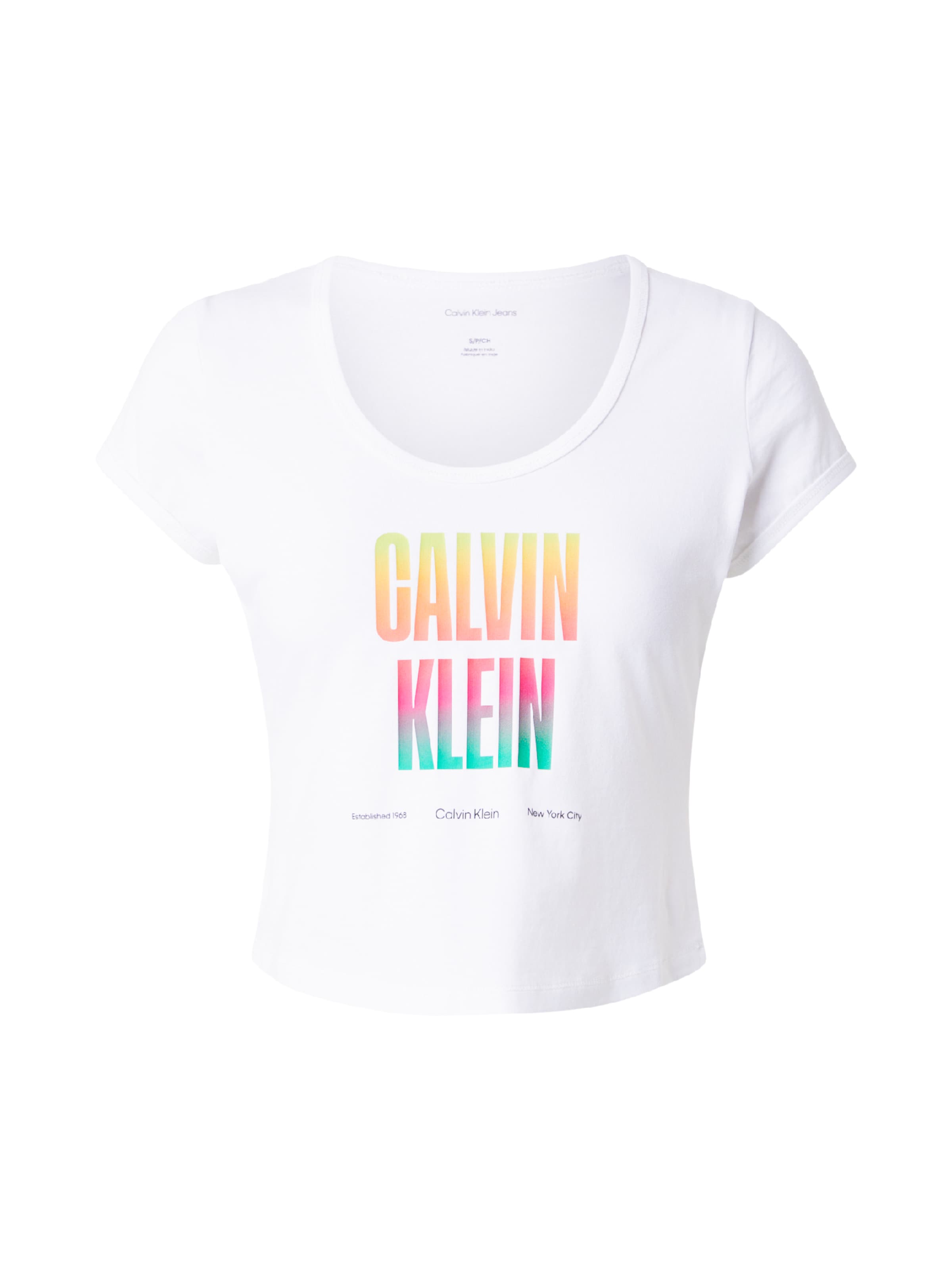 Calvin Klein Jeans tavaline Särk 'Pride', värv valge: eest vaates