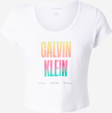 Calvin Klein Jeans tavaline Särk 'Pride', värv valge: eest vaates