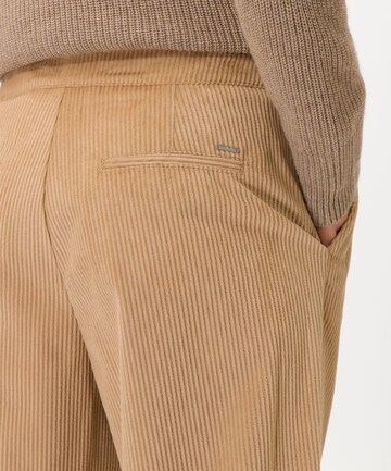 BRAX Loose fit Pleat-front trousers 'Melo' in Brown