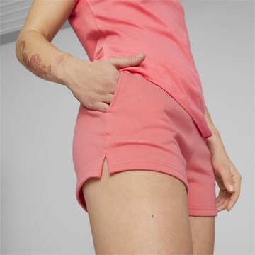 PUMA Normalny krój Spodnie sportowe 'ESS 4' w kolorze różowy