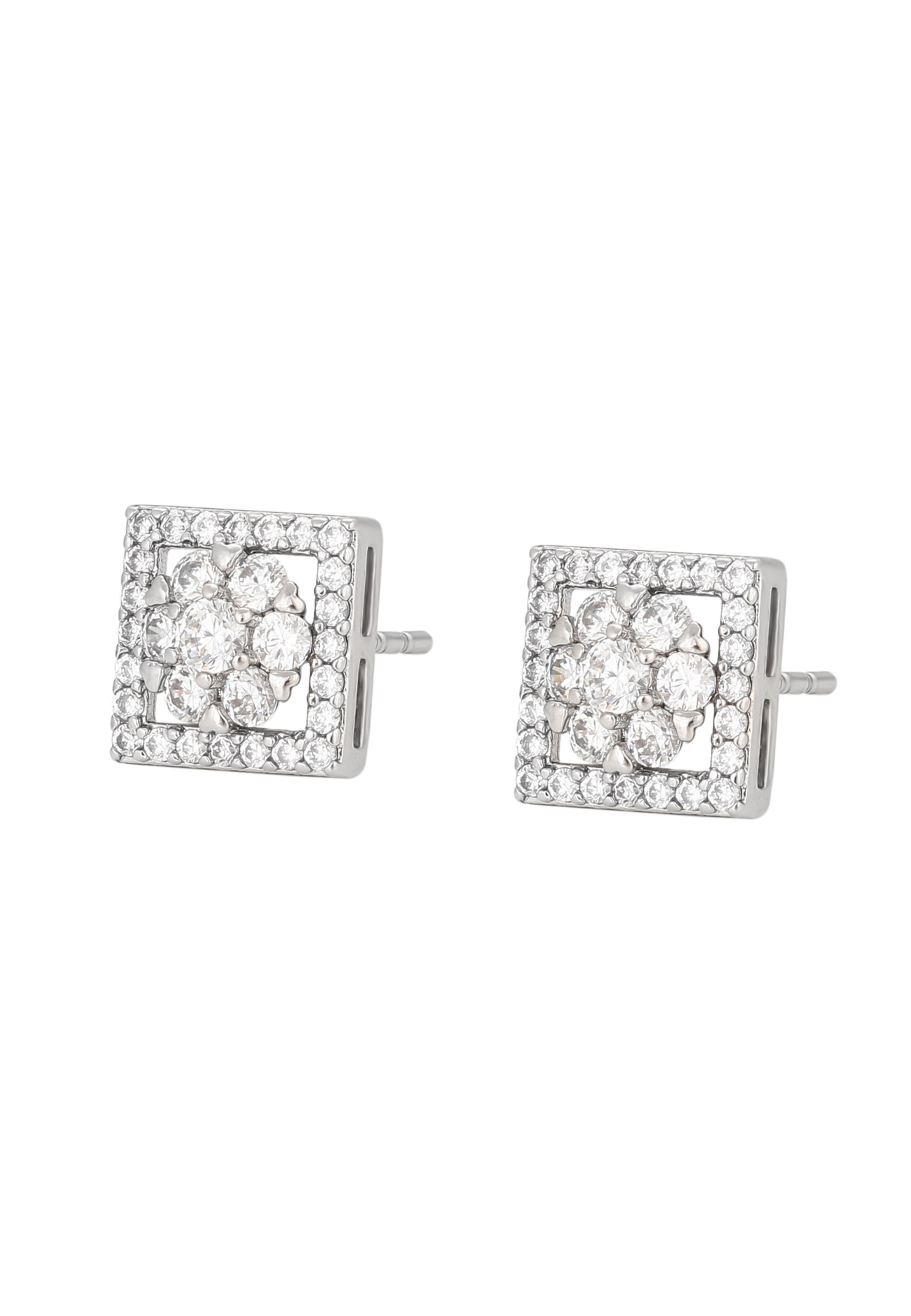 Boucles d'oreilles faina en argent : devant