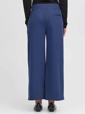 Wide Leg Pantalon à pince 'Kate' ICHI en bleu