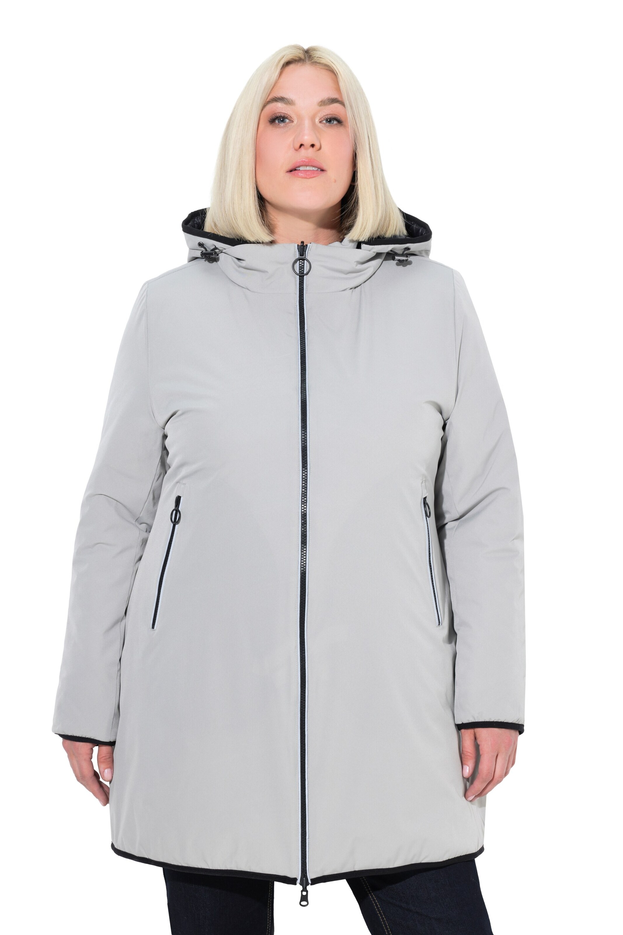 Ulla Popken Performance Jacket in Grey: front