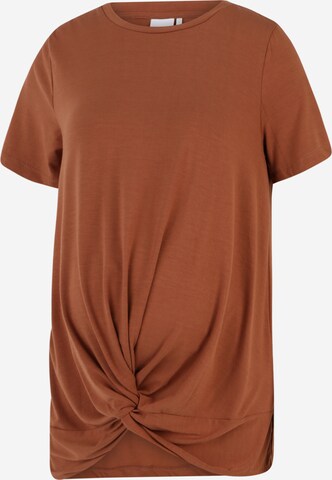 Mamalicious Curve Shirt 'MACY' in Brown: front