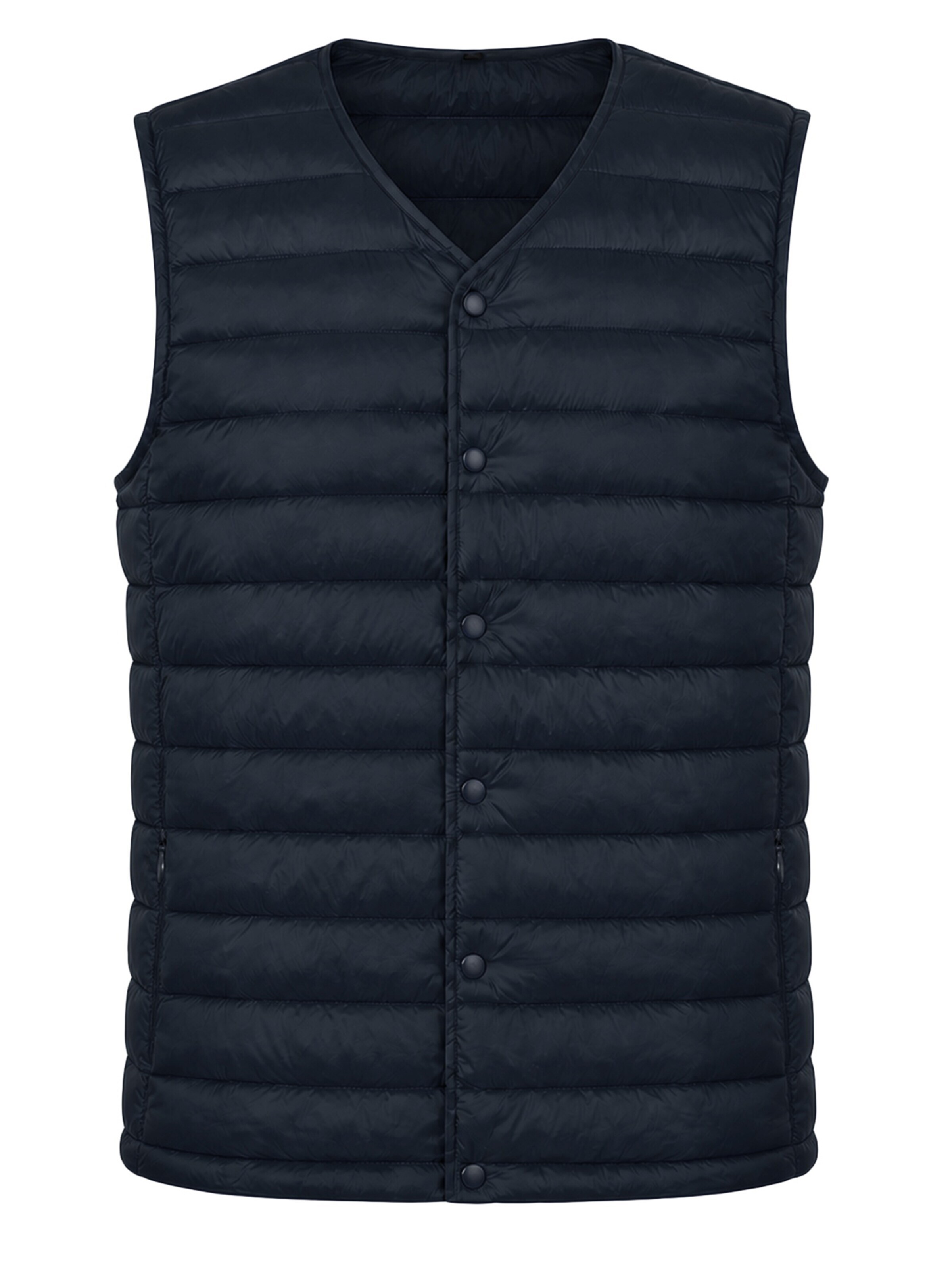 ALLTHEMEN Vest 'Stichlinie' in Blue: front