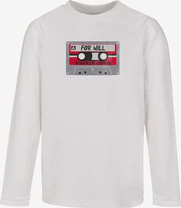 ABSOLUTE CULT Shirt 'Stranger Things - Cassette For Will' in White: front
