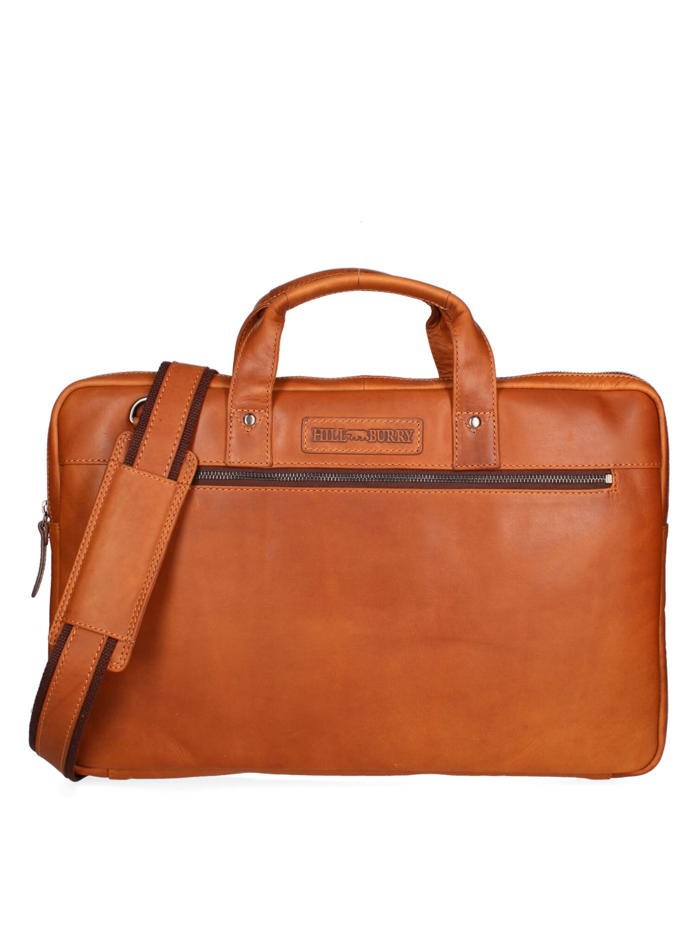 HILL BURRY Document bag in Brown: front
