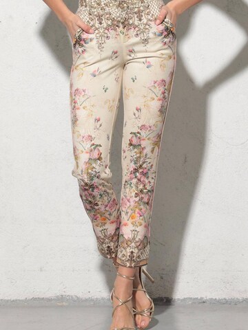 JIORO Slimfit Hose 'BAROQUE FLOWERS' in 