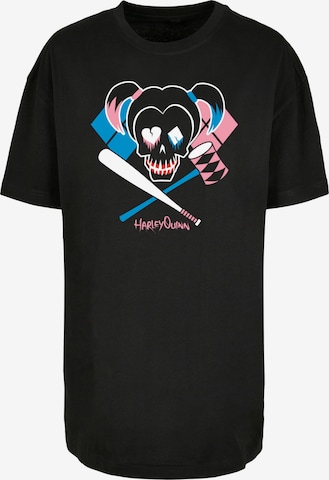 F4NT4STIC Shirt 'Suicide Squad Harley Quinn Skull Emblem' in Zwart: voorkant