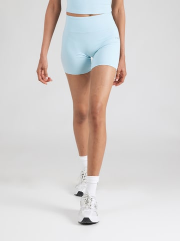 ICANIWILL Skinny Workout Pants 'Mirage' in Blue: front