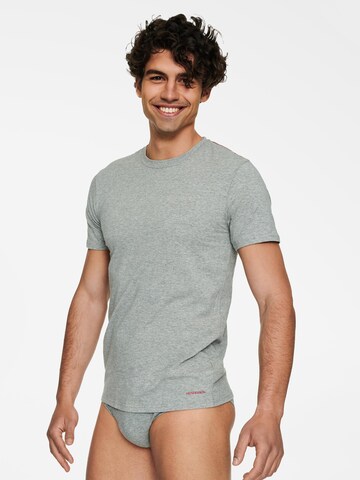 Henderson Shirt 'Elastisches Baumwoll-T-Shirt mit Rundhals, Bosco L' in Grijs