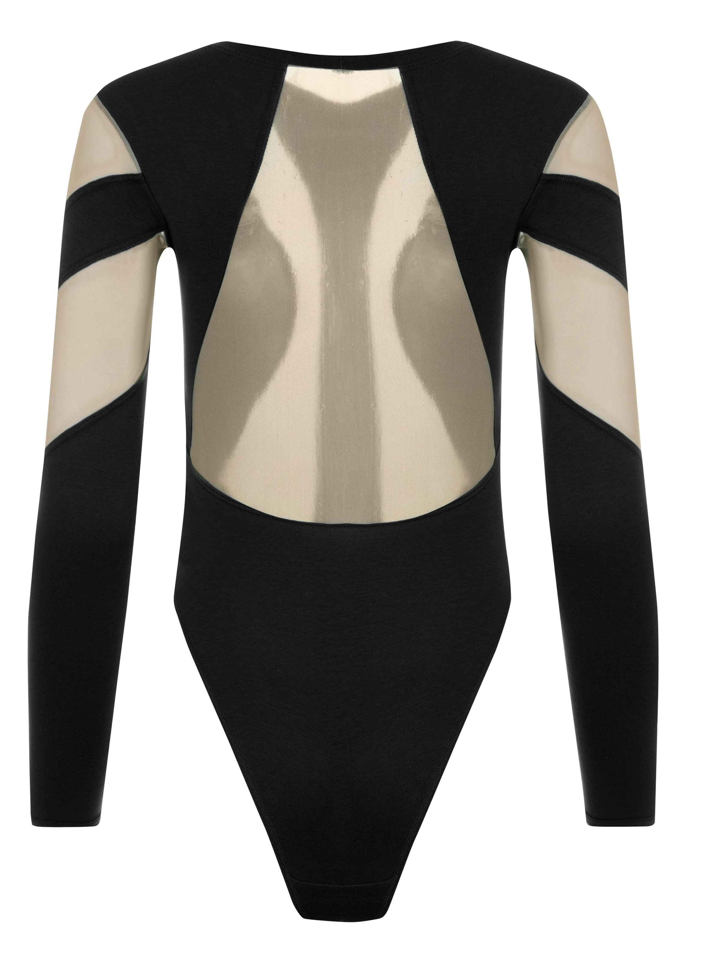Evoni Blouse Bodysuit in Black