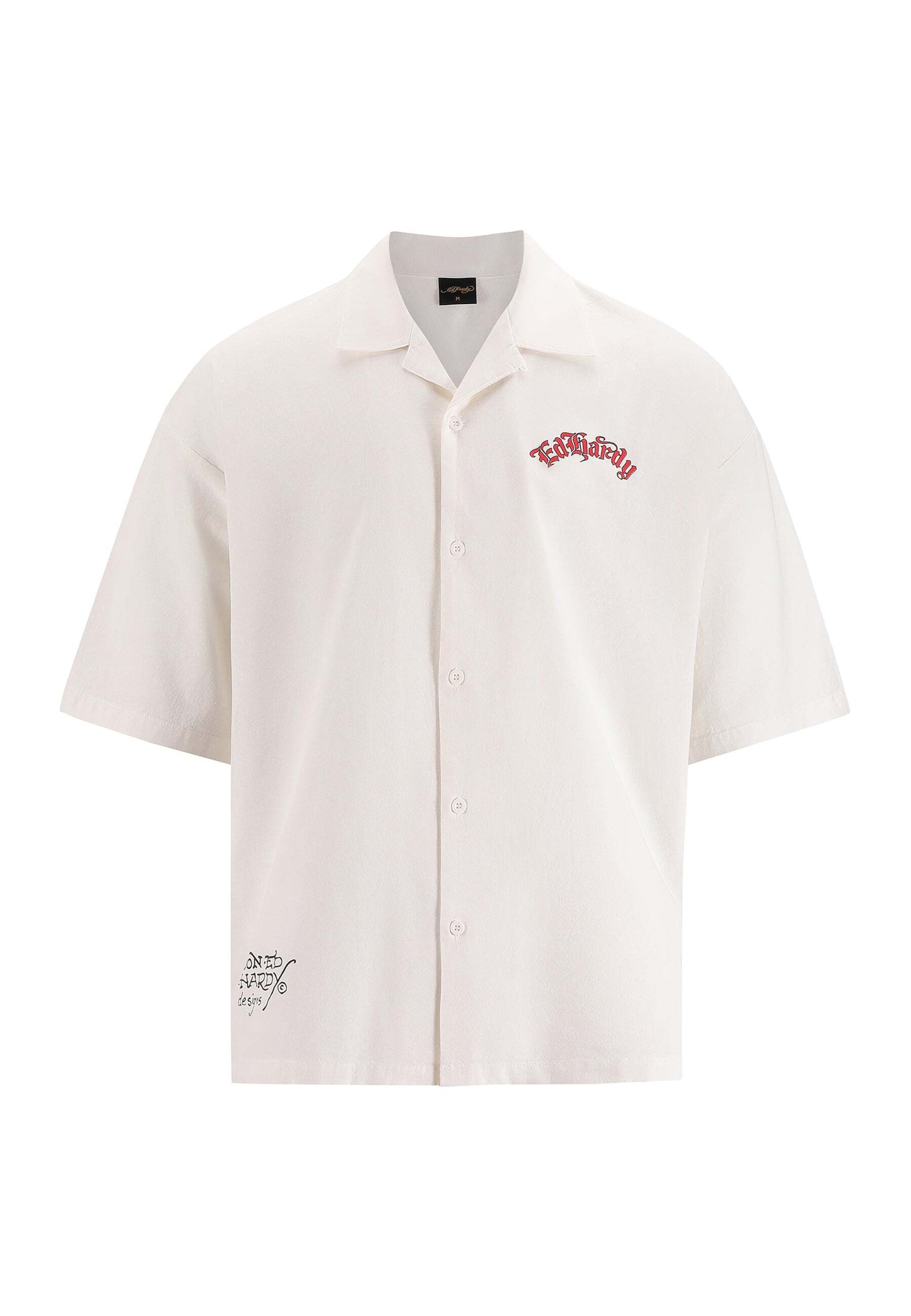 Ed Hardy Regular fit Ing - fehér: elől