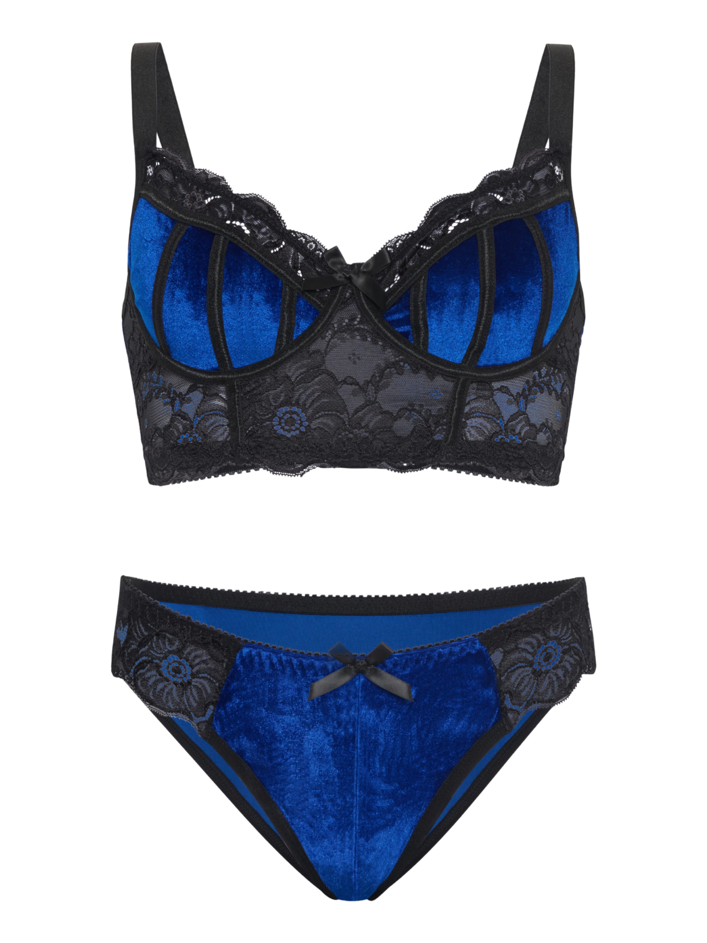 Orchibelle Bustier Wäsche-Sets‌‌ in Blau: Vorderseite