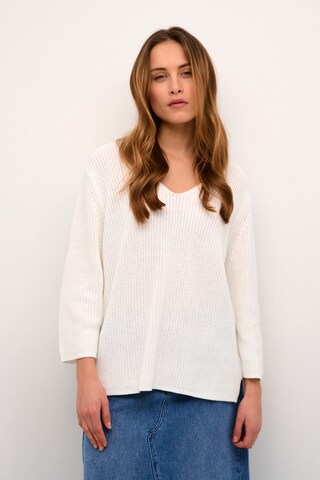 Kaffe Pullover 'Merian ' i hvid: forside