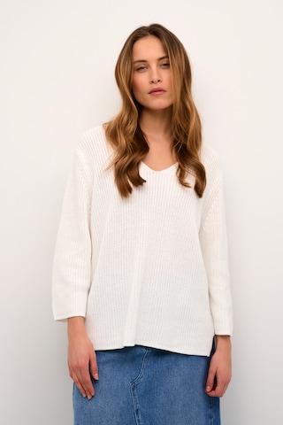 Kaffe Pullover 'Merian ' i hvid: forside