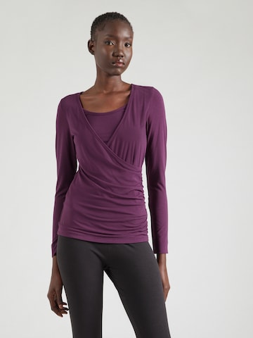CURARE Yogawear Funktionstopp 'Flow' i lila: framsida