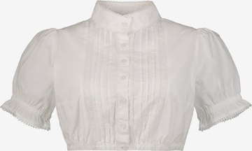 Ulla Popken Klederdracht blouse in Wit: voorkant