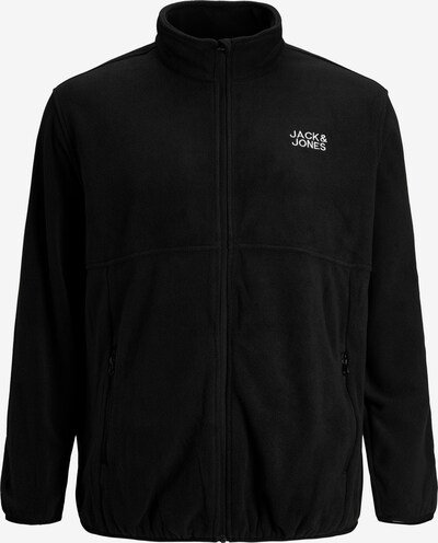 Jack & Jones Plus Chaqueta polar 'Hype' en negro / blanco, Vista del producto
