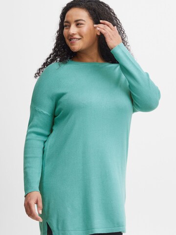 Fransa Curve Knit dress 'Blume' in Blue: front