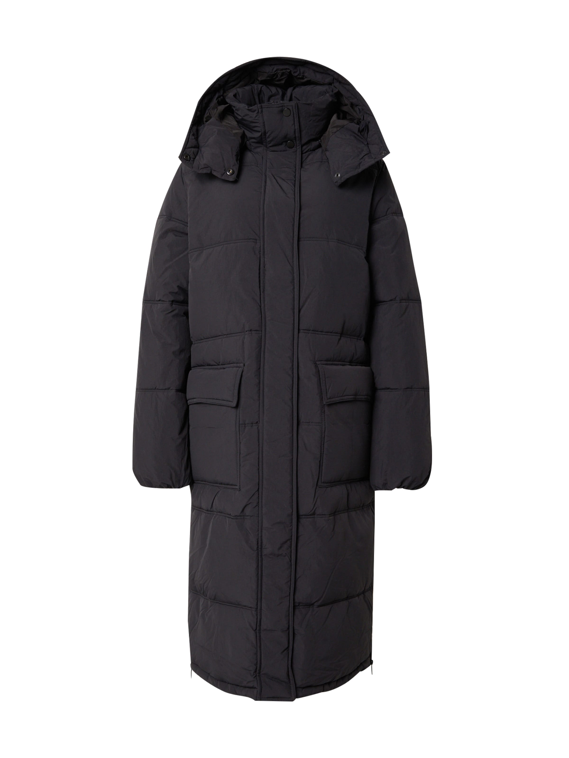 TOPSHOP Zimní kabát 'Ultimate' – černá: přední strana