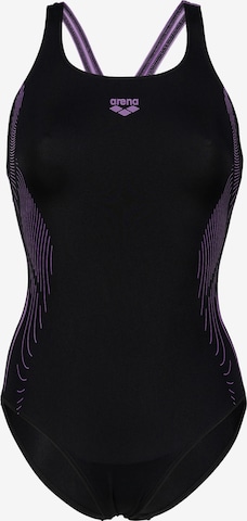 ARENA - Soutien Bustier Fato de banho desportivo em preto: frente