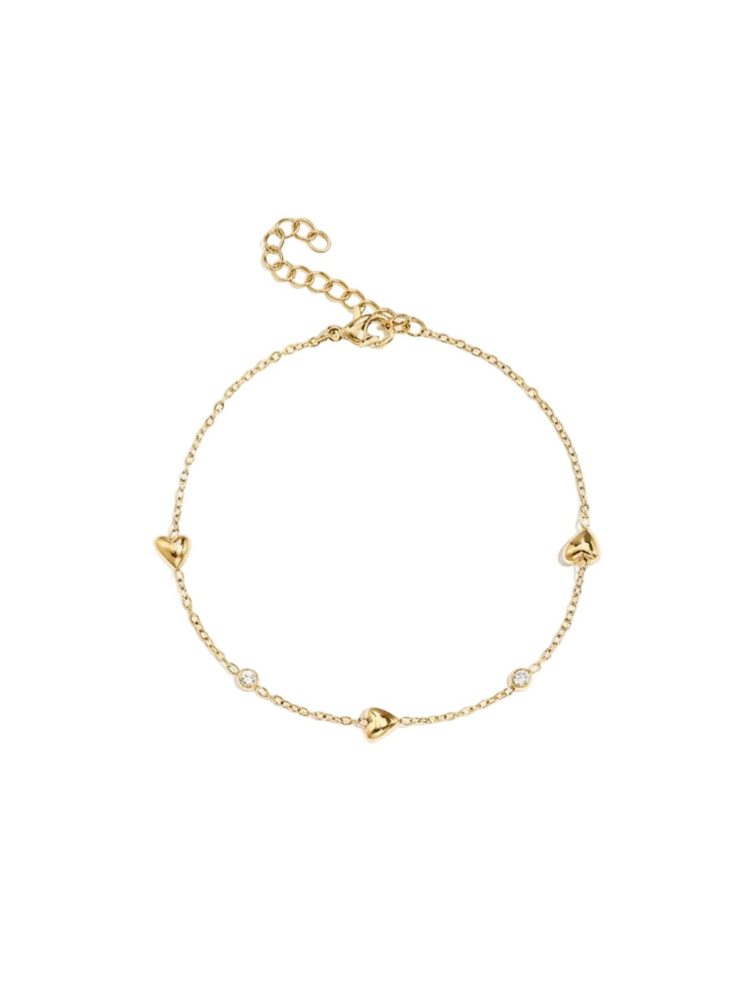 Cala Rose Armband 'Little Heart'‌‌‌‌‌‌‌‌ in 16 - 19 cm in gold, Produktansicht