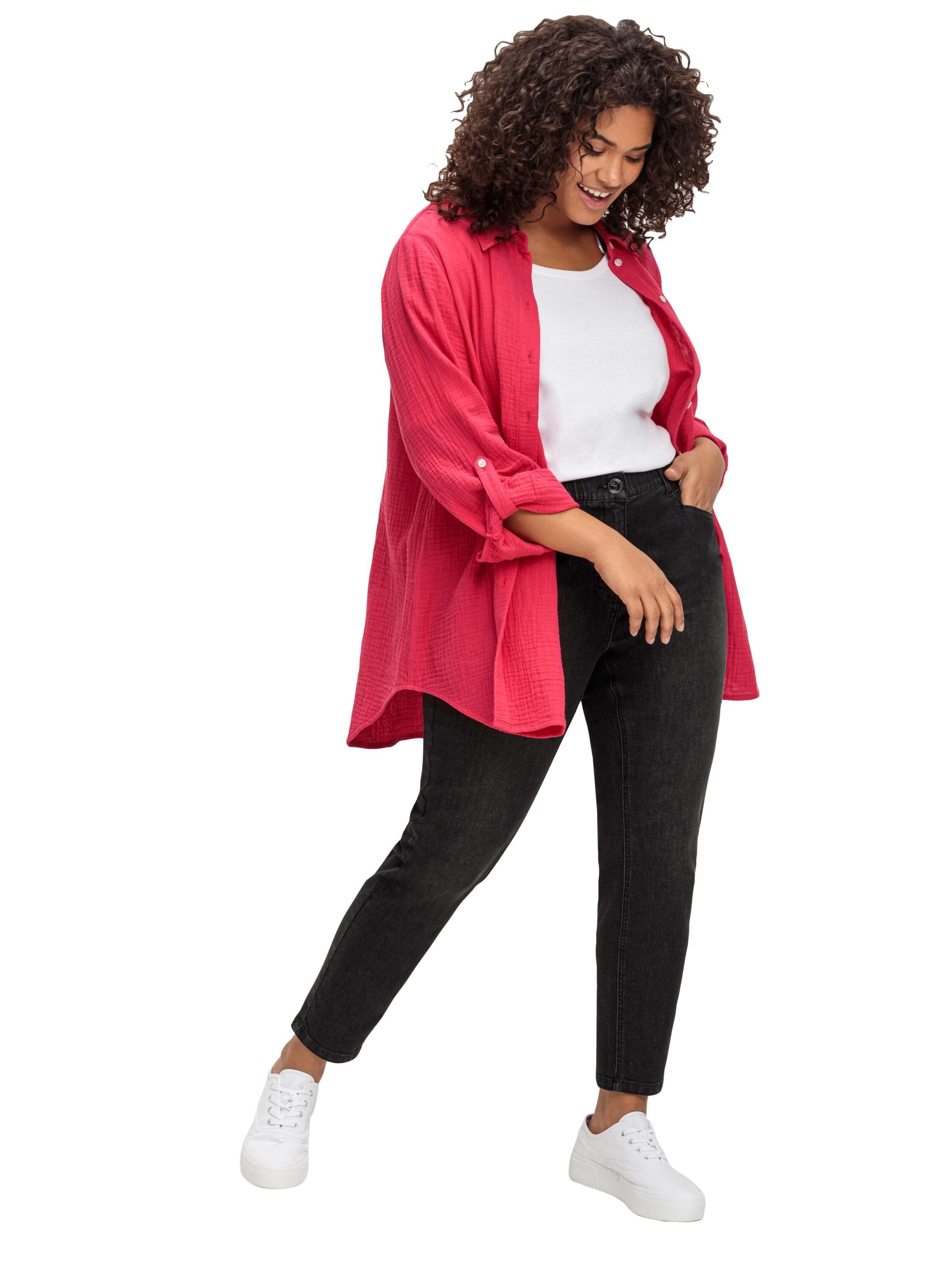 SHEEGO Skinny Fit Дънки в черно