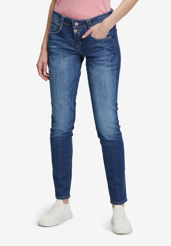 Cartoon Slimfit Jeans in Blauw: voorkant