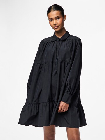 PIECES Shirt dress 'PCNalle' in Black: front
