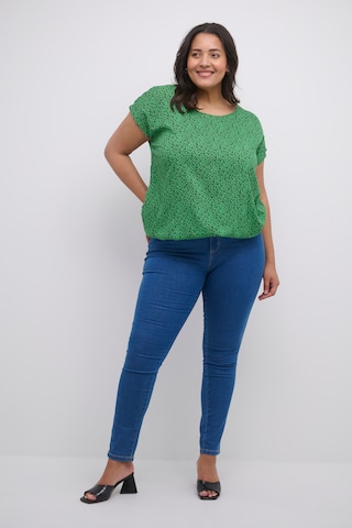 KAFFE CURVE Bluzka 'Isma' w kolorze zielony
