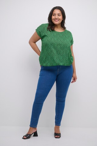 KAFFE CURVE Blouse 'Isma' in Groen